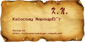 Kalocsay Napsugár névjegykártya